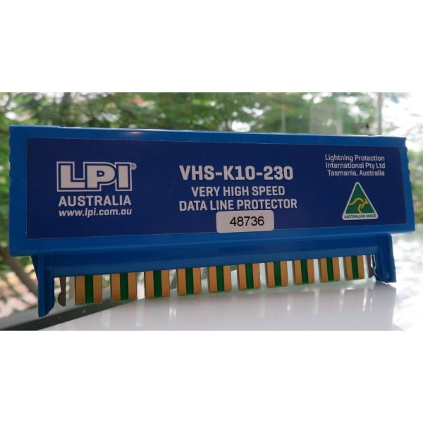 VHS-K10-230, LPI VHS-K10-230, chống sét 10 line tổng đài điện thoại, chống sét phiến krone, phiến krone chống sét