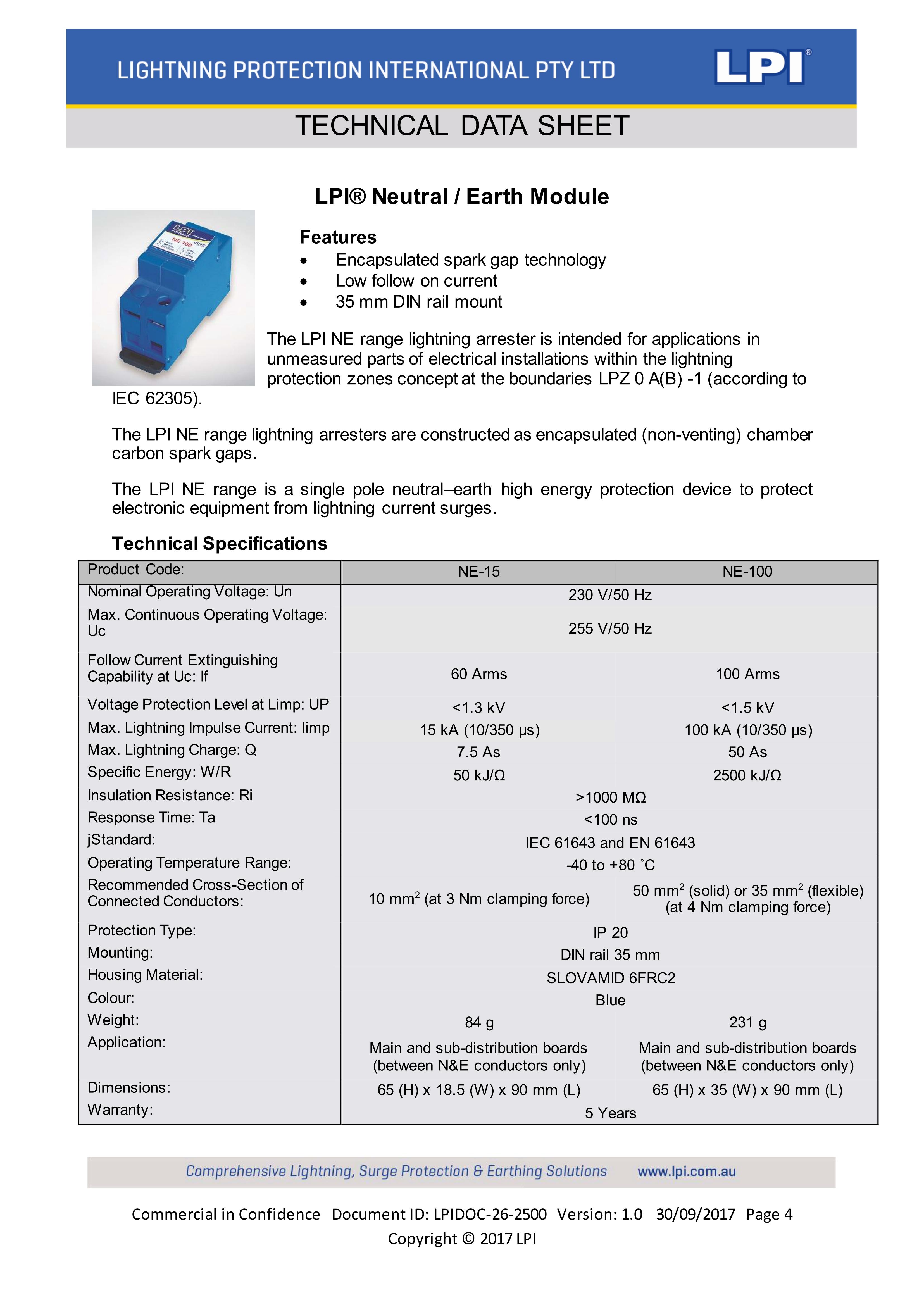 Tủ cắt lọc sét LPI, thiết bị chống sét LPI