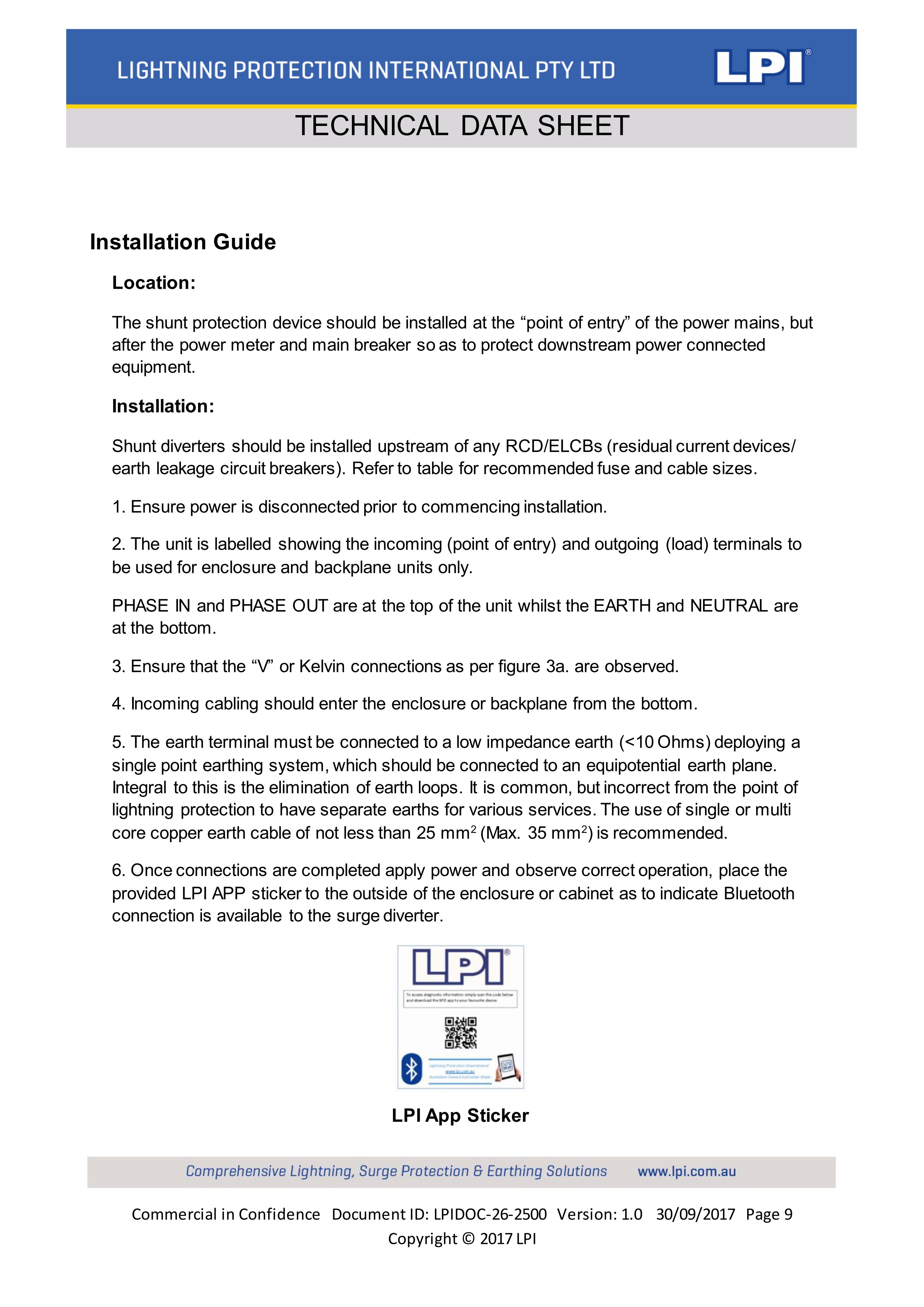 Tủ cắt lọc sét LPI, thiết bị chống sét LPI