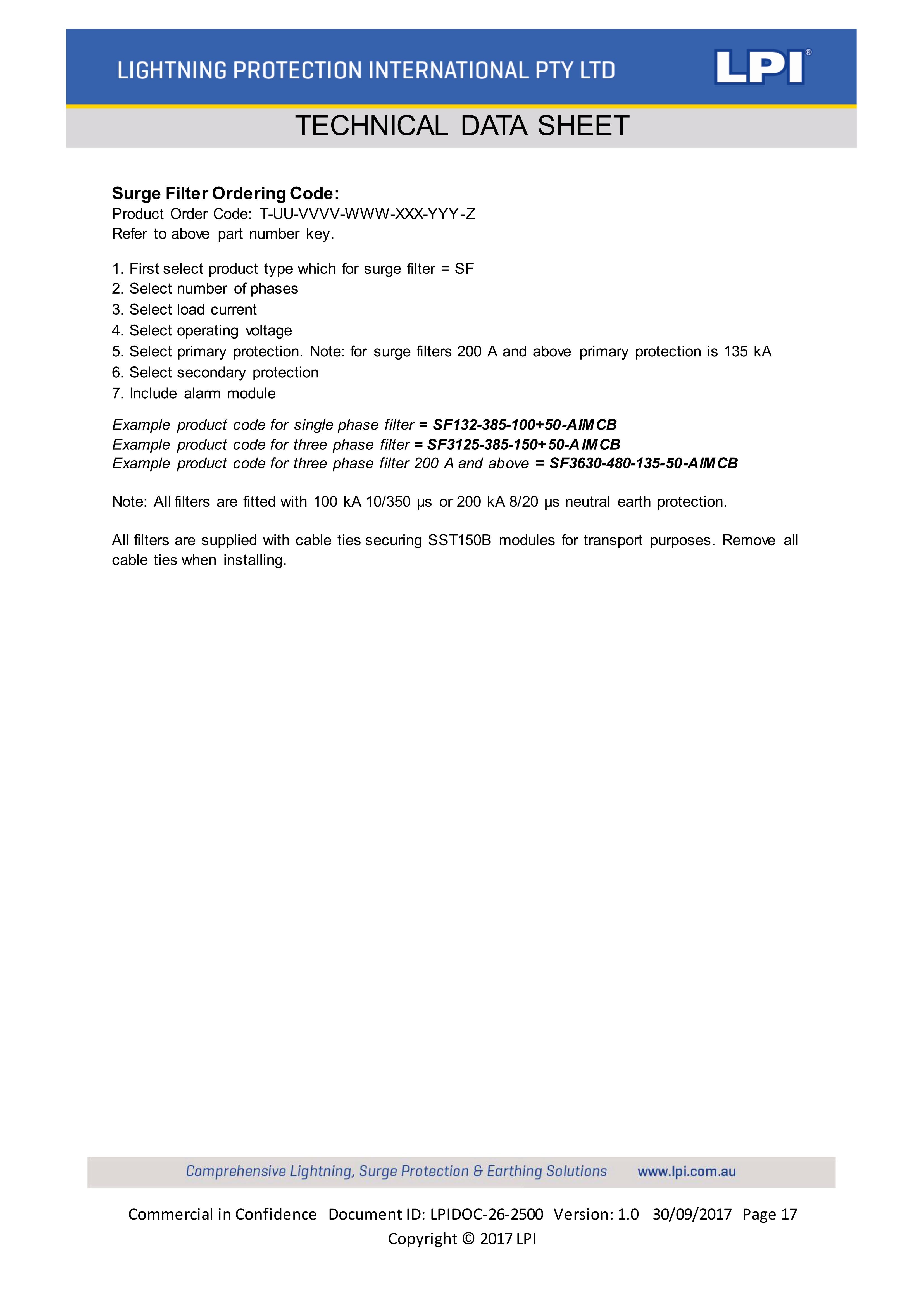 Tủ cắt lọc sét LPI, thiết bị chống sét LPI