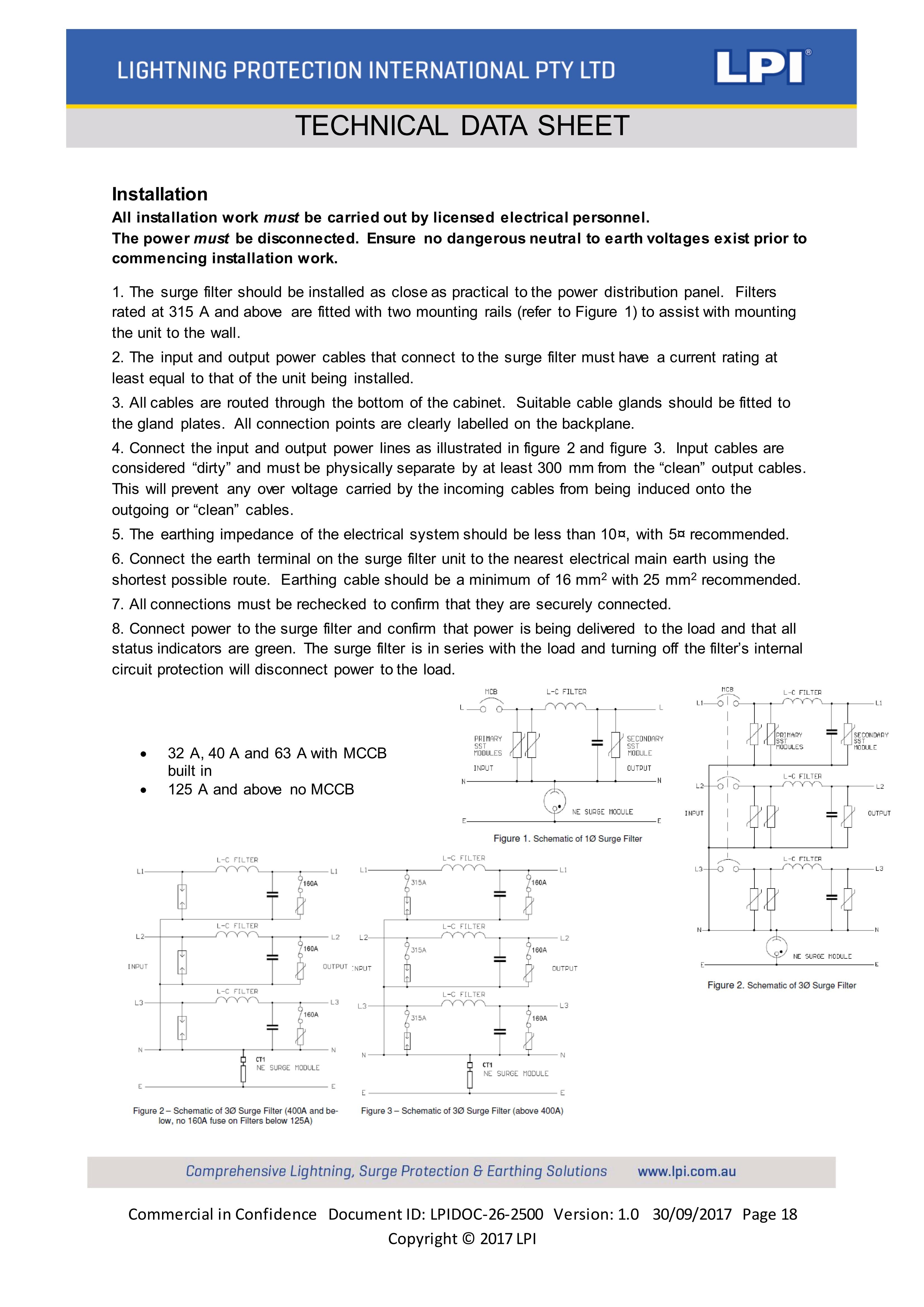 Tủ cắt lọc sét LPI, thiết bị chống sét LPI
