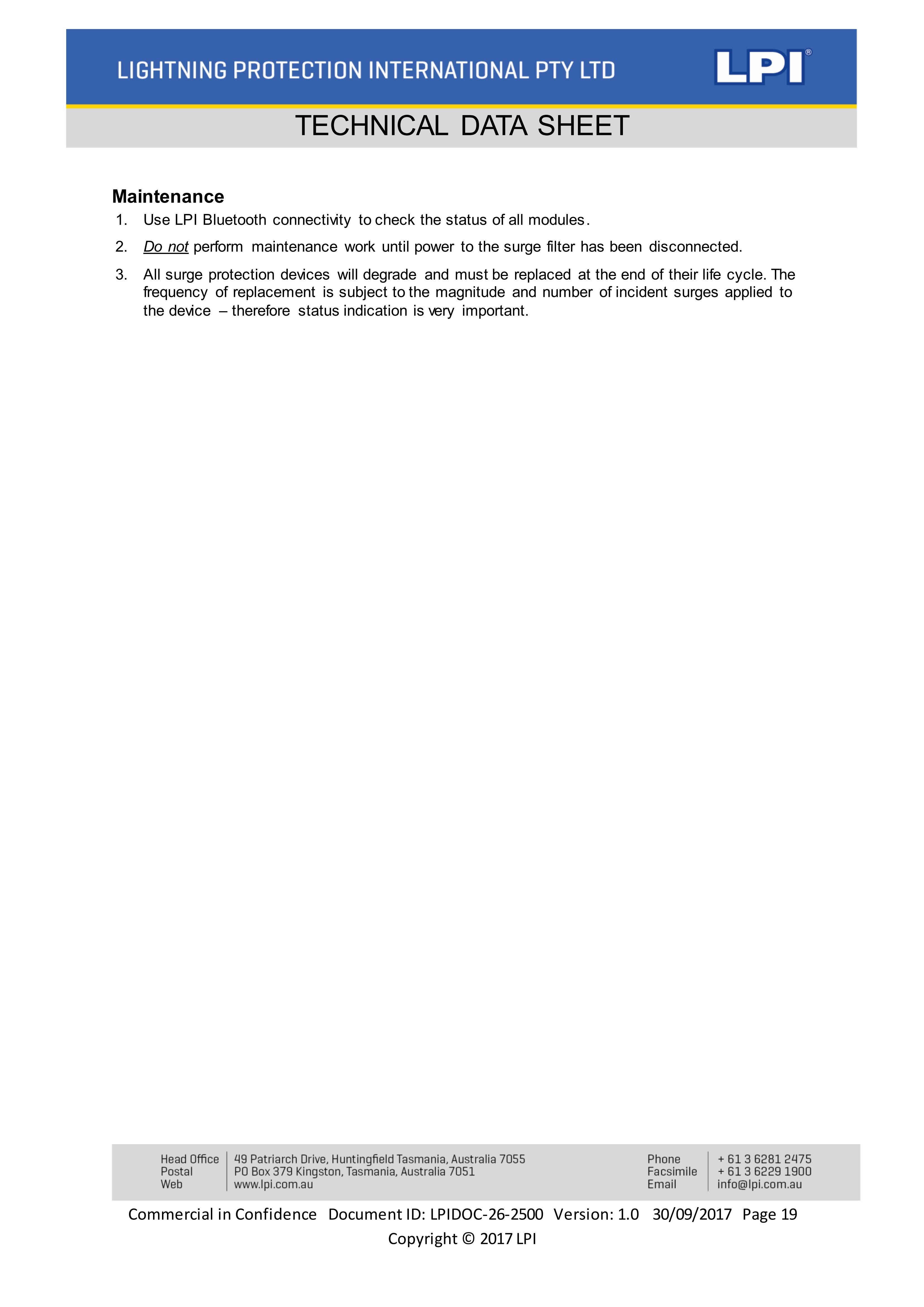 Tủ cắt lọc sét LPI, thiết bị chống sét LPI