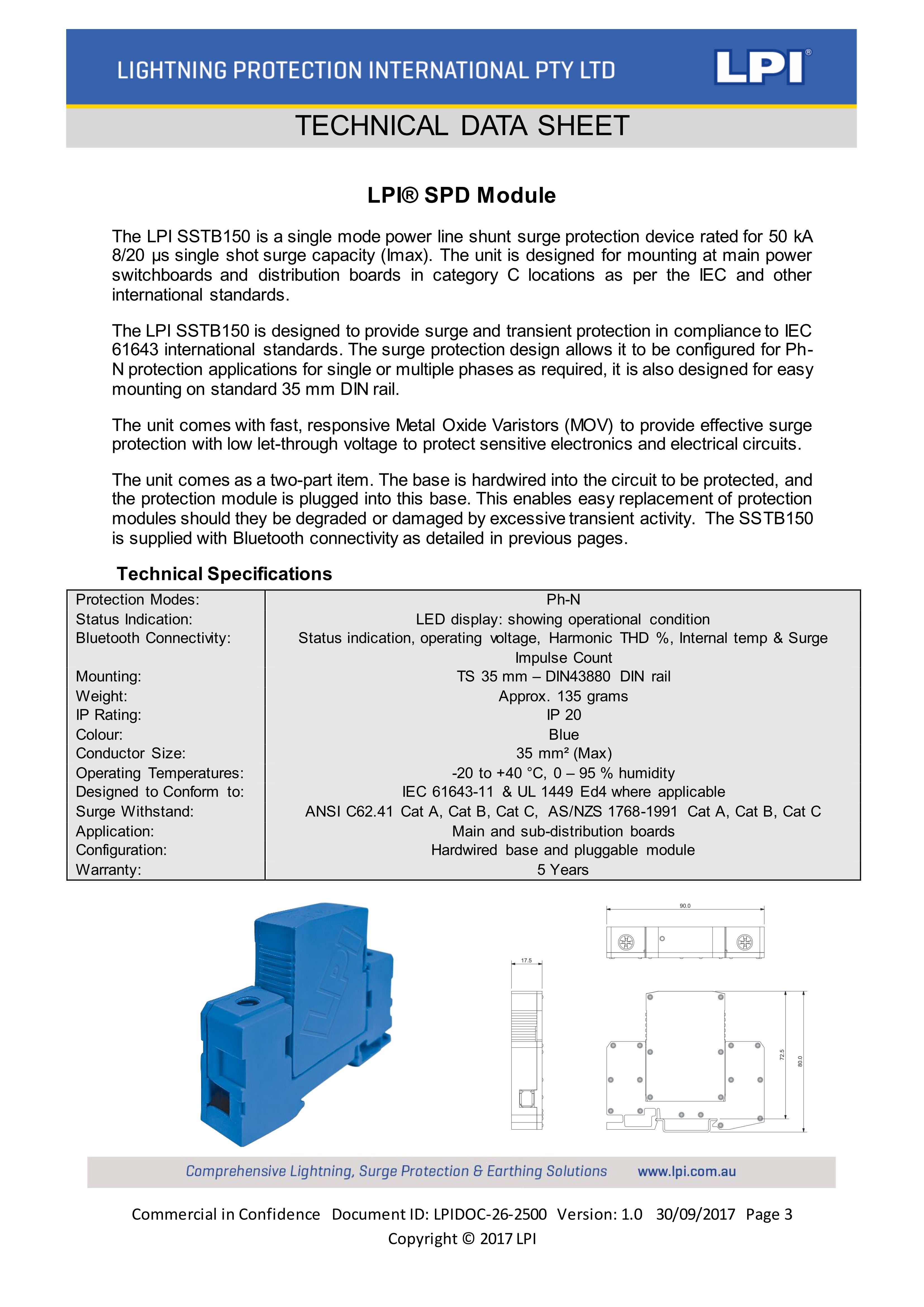 Tủ cắt lọc sét LPI, thiết bị chống sét LPI